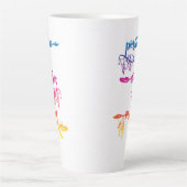Positive Vibes Only, Rainbow Ombre Boho Latte Mug Milchtasse (Vorderseite)