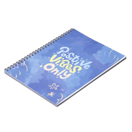 Positive Vibes Only Spiral Notebook Notizblock (Linke Seite)