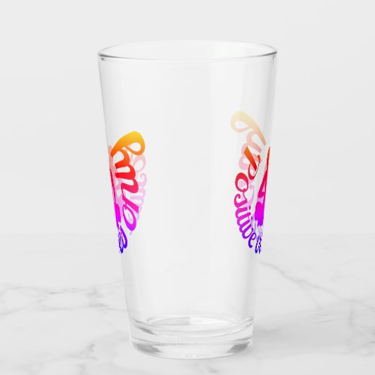 Positive Vibes only Zen Yoga Meditation Lotus Glas (Rechts)