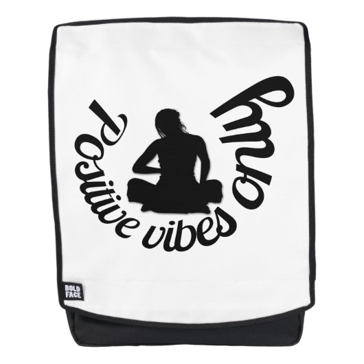Positive Vibes only Zen Yoga Meditation Rucksack (Vorderseite)