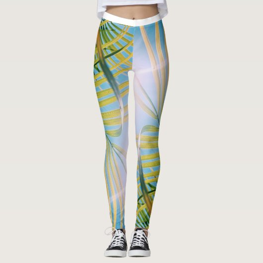 Positive Vibes Palm Tree Sunny Leggings (Vorderseite)