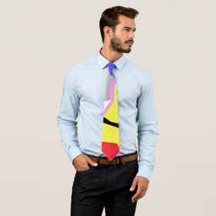 Positive Vibes Pastel Colours Abstract Art Tie Krawatte