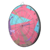 Positive Vibes Pastel Farben Abstrakt Dartscheibe (Vorderseite rechts)