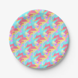 Positive Vibes Pastel Farben Abstrakt Pappteller