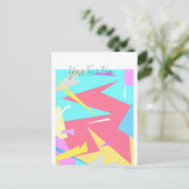 Positive Vibes Pastel Farben Abstrakt Postkarte (Stehend Vorderseite)