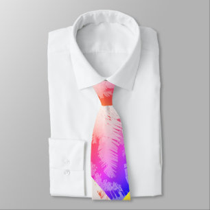 Positive Vibes Pastellfarben Palmen Krawatte