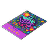 Positive Vibes Personalisiert Teacher Fun Blume Notizblock (Linke Seite)