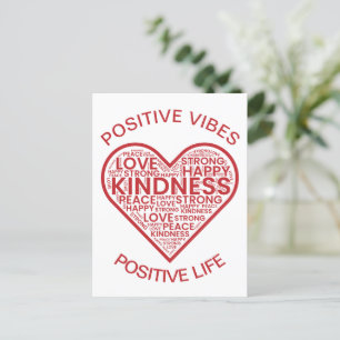 Positive Vibes Positive Leben Postkarte