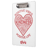 Positive Vibes Positive Life Clipboard Klemmbrett (Links)