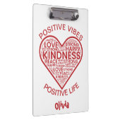 Positive Vibes Positive Life Clipboard Klemmbrett (Rechts)