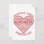 Positive Vibes Positive Life Flat Card (Vorne/Hinten)