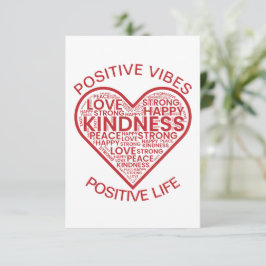 Positive Vibes Positive Life Flat Card
