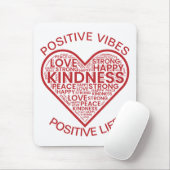 Positive Vibes Positive Life Mousepad (Mit Mouse)