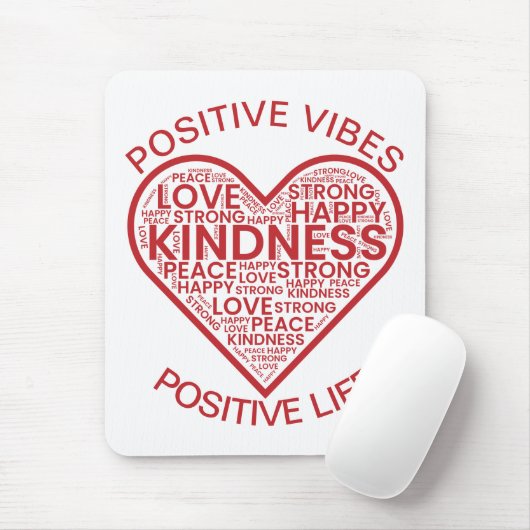 Positive Vibes Positive Life Mousepad (Mit Mouse)