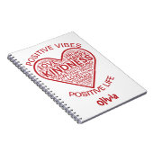 Positive Vibes Positive Life Personalisiert Notebo Notizblock (Rechte Seite)
