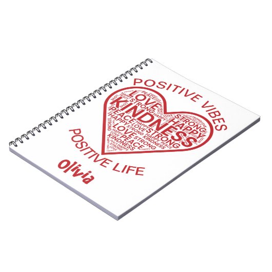 Positive Vibes Positive Life Personalisiert Notebo Notizblock (Linke Seite)