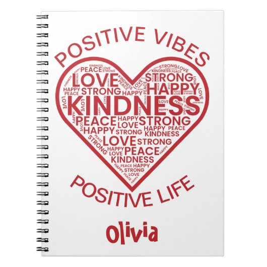Positive Vibes Positive Life Personalisiert Notebo Notizblock (Vorderseite)
