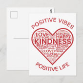 Positive Vibes Positive Life Postcard Postkarte (Vorne/Hinten)
