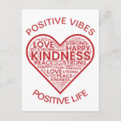 Positive Vibes Positive Life Postcard Postkarte (Vorderseite)