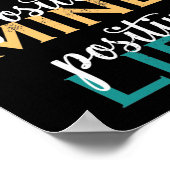Positive Vibes Positive Mind Positive Life Poster (Ecke)