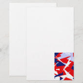 Positive Vibes Red Blue White Briefpapier (Vorne/Hinten)