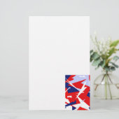 Positive Vibes Red Blue White Briefpapier (Stehend Vorderseite)