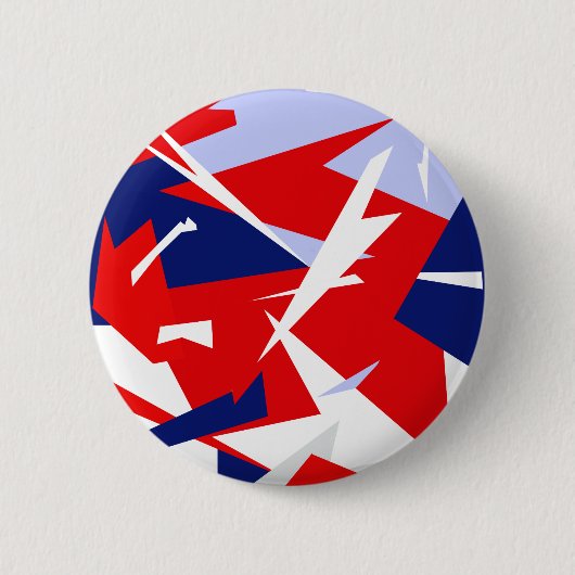 Positive Vibes Red Blue White Button (Vorderseite)
