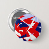 Positive Vibes Red Blue White Button (Vorne & Hinten)