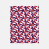 Positive Vibes Red Blue White Fleecedecke (Vorderseite)