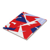 Positive Vibes Red Blue White Fliese (Seite)