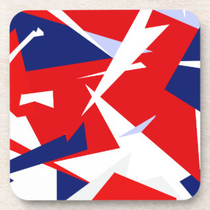 Positive Vibes Red Blue White Getränkeuntersetzer