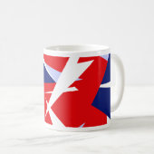 Positive Vibes Red Blue White Kaffeetasse (VorderseiteRechts)