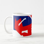 Positive Vibes Red Blue White Kaffeetasse (Links)