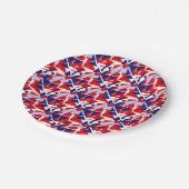 Positive Vibes Red Blue White Pappteller (Schrägansicht)
