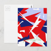 Positive Vibes Red Blue White Postkarte (Vorne/Hinten)