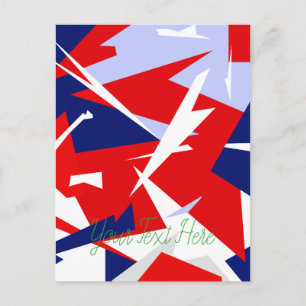 Positive Vibes Red Blue White Postkarte
