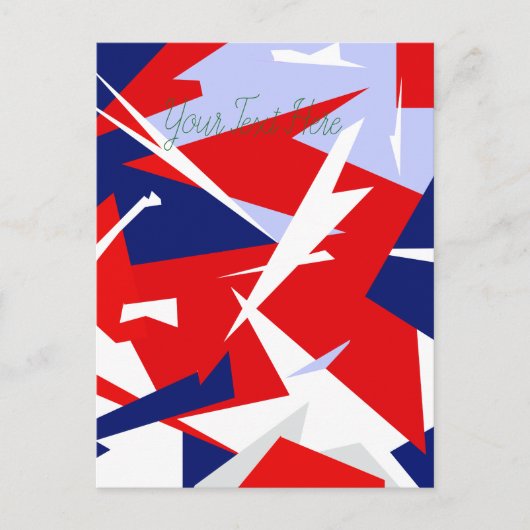Positive Vibes Red Blue White Postkarte (Vorderseite)