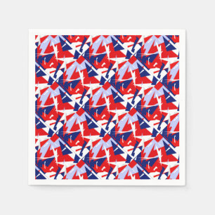 Positive Vibes Red Blue White Serviette