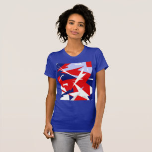 Positive Vibes Red Blue White T-Shirt