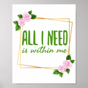 positive Vibes Redewendungen für Motivation Poster