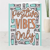 Positive Vibes Schwangerschaft IVF Junge Mutter Karte (Vorderseite)
