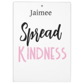 Positive Vibes Spread Kindness Clipboard  Klemmbrett (Rückseite)