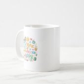 Positive Vibes Süße Grafik Tasse (Vorderseite Links)