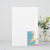 Positive Vibes Tropical Palm Trees Briefpapier (Stehend Vorderseite)