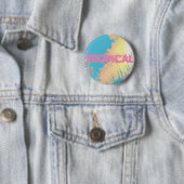 Positive Vibes Tropical Palm Trees Button (Beispiel)