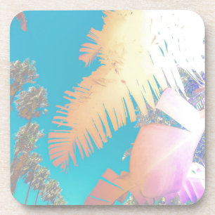 Positive Vibes Tropical Palm Trees Getränkeuntersetzer