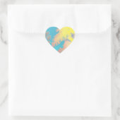 Positive Vibes Tropical Palm Trees Herz-Aufkleber (Tasche)