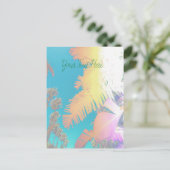 Positive Vibes Tropical Palm Trees Postkarte (Stehend Vorderseite)