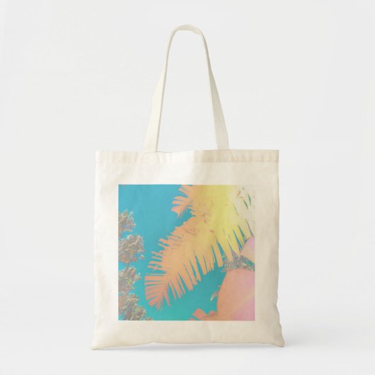 Positive Vibes Tropical Palm Trees Tragetasche (Vorne)