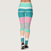 Positive Vibes Türkis und Peach Leggings (Rückseite)